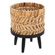 ATMOSPHERA - Cache-Pot sur pied en fibre naturelle D 25 x H 31,3 cm - vignette