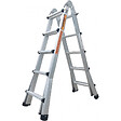 SECURY-T - Échelle articulée pliante et télescopique en aluminium 4x5 marches 4,96m + 1 tablette - vignette