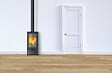 REDPOD - Poêle à bois TEJO 6,7kW - Acier - Noir - vignette