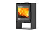 REDPOD - Poêle à bois acier Nilo noir - 8,1kW - vignette
