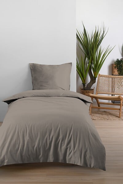 STOF - Drap housse 90x190cm coton Eden - Lin - H.30cm - large