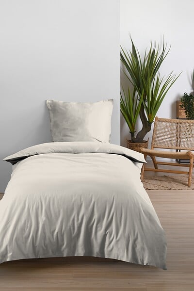 STOF - Drap housse Eden 90x190+30cm ivoire - large