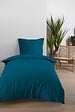 STOF - Drap housse 100% coton Eden - Bleu pétrole - 90x190cm - vignette