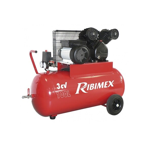RIBIMEX - Compresseur électrique tête en V 3 cv à huile 100 L - large