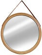 DADA ART - Miroir rond rotin à lanière - Marron - Diam.52cm - vignette