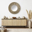 DADA ART - Miroir rond en fil de coton - Naturel - Diam.64cm - vignette
