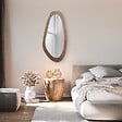 DADA ART - Miroir design forme organique Noyer - 40x85cm - vignette