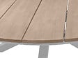 HESPERIDE - Table de jardin ronde alu/acacia Oriengo Blanc - 8 places - Hespéride - vignette