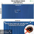 VOUNOT - Bache piscine rectangulaire double couche en Polyethylene 160 gr/m2 avec filet ecoulement 8x14m Bleue - vignette