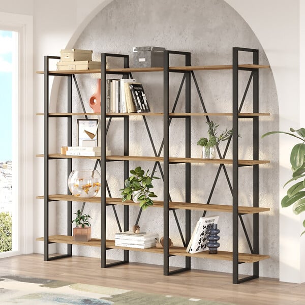 CONCEPT USINE - Meuble à étagères bois et métal ASTORIA - large