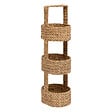 ATMOSPHERA - Panier étagère 3 compartiments en Métal et Jacinthe tressée  H 90 cm - vignette