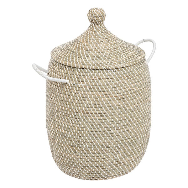 ATMOSPHERA - Lot de 2 Paniers de rangement avec couvercle D 39 et D 30 cm - large
