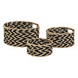 ATMOSPHERA - Lot de 3 Paniers de rangement Beige et Noir D 38 D 30 et D 24 cm - vignette