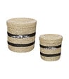 ATMOSPHERA - Lot de 2 Paniers de rangement avec couvercle D 38 et D 33 cm - vignette