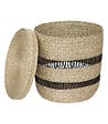 ATMOSPHERA - Lot de 2 Paniers de rangement avec couvercle D 38 et D 33 cm - vignette