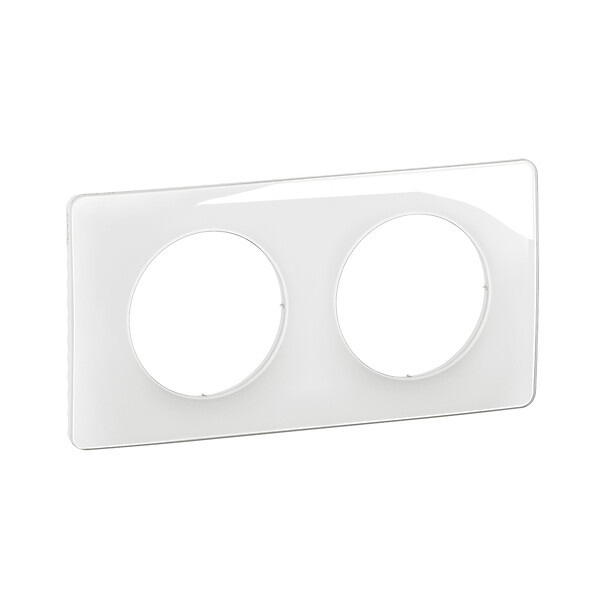LEGRAND - Plaque 2 postes blanc emaille  Céliane - large