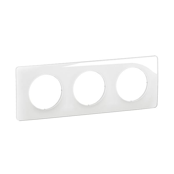 LEGRAND - Plaque 3 postes blanc emaille  Céliane - large