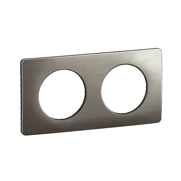 LEGRAND - Plaque 2 postes acier satiné Céliane - large