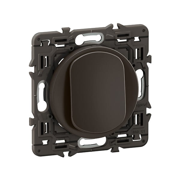 LEGRAND - Poussoir Céliane - Noir - 6A contact NO-NF - large