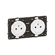 LEGRAND - Double prise 2 poles aec terre precablee composable blanc Céliane - vignette