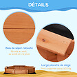 OUTSUNNY - Bac à sable bois octogonal dim. 139,5L x 139,5l x 21,5H cm - 4 bancs - bâche de couverture, non tissé de sol inclus - bois sapin pré-huilé - vignette