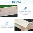 OUTSUNNY - Bac à sable bois octogonal dim. 139,5L x 139,5l x 21,5H cm - 4 bancs - bâche de couverture, non tissé de sol inclus - bois sapin - vignette