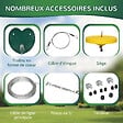 OUTSUNNY - Kit complet tyrolienne 25 m - câble épais, poulie, poignées antidérapantes, assise PE - accessoires inclus - vignette