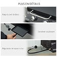 OUTSUNNY - Barbecue gaz de table transportable pieds pliables - 2 brûleurs 5 kW - barbecue gaz de camping - grille de cuisson, réceptacle graisse, thermomètre - acier noir - vignette