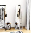 HOMCOM - HOMCOM Armoire à bijoux avec miroir sur pied multi-rangements éclairage LED blanc dim. 38L x 38l x H157 cm - vignette