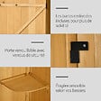 OUTSUNNY - Armoire abri de jardin remise pour outils 3 étagères 2 portes loquets toit pente bitumé 77L x 54l x 179H cm sapin traité lasuré - vignette