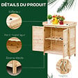OUTSUNNY - Armoire de jardin sur pied avec plateau - double porte, étagère - bois de sapin pré-huilé - vignette