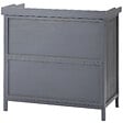 OUTSUNNY - Armoire de rangement de jardin sur pied, table de rempotage 2 en 1 double porte, étagère, plateau métal galvanisé - bois sapin gris - vignette