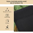 OUTSUNNY - Lot de 2 chaises de plage camping pliantes - poignée - structure acier aspect bois oxford noir - vignette