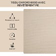 OUTSUNNY - Chaise de plage camping pliante - poignée - structure acier aspect bois oxford beige - vignette