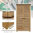 OUTSUNNY - Armoire de jardin abri jardin remise pour outils sur pied 2 étagères portes persiennes toit bitumé étanche bois sapin pré-huilé - vignette