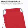 OUTSUNNY - Bain de soleil transat pliable dossier réglable multipositions métal et polyester rouge - vignette