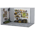 OUTSUNNY - Abri de jardin - remise pour outils - cabanon porte coulissante - dim. 163L x 89l x 182H cm - tôle d'acier noir blanc - vignette