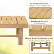 OUTSUNNY - Banc de jardin 2 places style rural chic assise à lattes dim. 110L x 38l x 35H cm bois de sapin pré-huilé - vignette