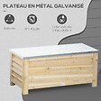 OUTSUNNY - Banc coffre de jardin 2 en 1 - dim. 110L x 50l x 50H cm - charge max. 120 Kg - bois sapin pré-huilé acier galvanisé - vignette