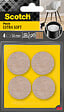 SCOTCH - Patin feutre laine adhésif SCOTCH beige diam 34mm x4 - vignette