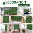 OUTSUNNY - Haie artificielle feuilles de laurier - treillis extensible - brise-vue canisse végétale feuillage réaliste dim. 3L x 1H m PE anti-UV vert - vignette