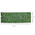 OUTSUNNY - Haie artificielle brise-vue décoration rouleau 3L x 1H m feuillage réaliste anti-UV vert - vignette