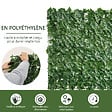 OUTSUNNY - Haie artificielle brise-vue décoration rouleau 3L x 1H m feuillage réaliste anti-UV vert - vignette