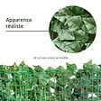 OUTSUNNY - Haie artificielle brise-vue décoration rouleau 3L x 1H m feuillage réaliste anti-UV vert - vignette
