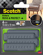 SCOTCH - Glisseur alvéolé adhésif SCOTCH gris métal 70 x 19 mm x4 - vignette