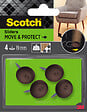 SCOTCH - Glisseur alvéolé à clouer SCOTCH marron diam 19mm x4 - vignette