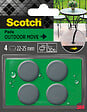 SCOTCH - Patin chaussant glissant SCOTCH noir diam 22 - 25 mm x4 - vignette
