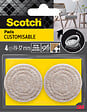 SCOTCH - Patin feutre customisable adhésif SCOTCH beige diam 37,31,25,19 mm x4 - vignette