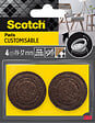SCOTCH - Patin feutre customisable adhésif SCOTCH marron diam 37,31,25,19 mm x4 - vignette