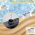 OUTSUNNY - Pied de parasol lot de 4 dalles pour parasol à lester dim. tot. 100L x 100l x 6,8H cm HDPE surface granuleuse noir - vignette